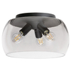 Szklana lampa sufitowa Ursula 3189 Rabalux do jadalni czarna przezroczysta