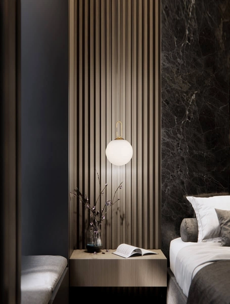 Lampa wisząca YARA LE42733 LED 10,64W 3000K biała kula zwis złoty