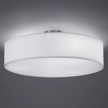 Abażurowa lampa sufitowa Hotel plafon do sypialni okrągły biały