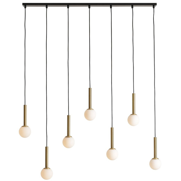 Wisząca lampa kaskada Riu 1121T40 Aldex do salonu molekuły czarna
