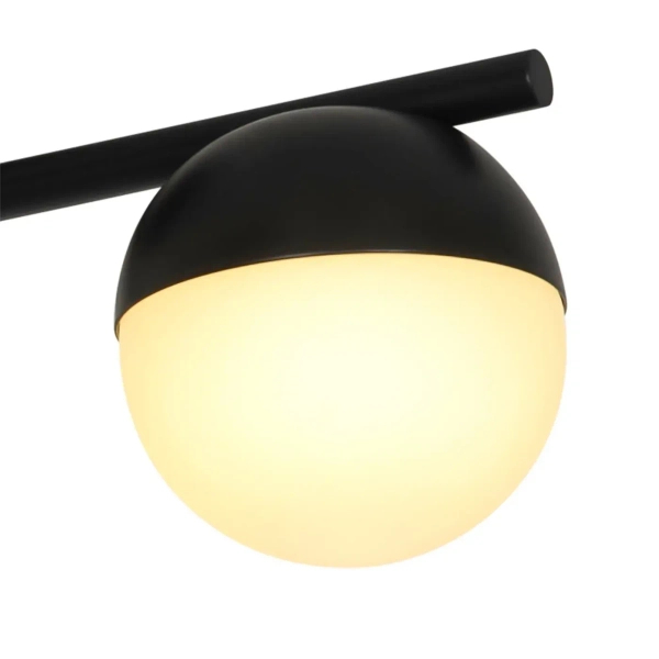 Szklana lampa wisząca kule Contina 2512096003 potrójna czarny