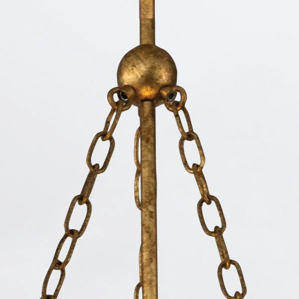 Lampa wisząca nad stół Sawgrass QN-SAWGRASS-3P-DG-O z łańcuchami złota