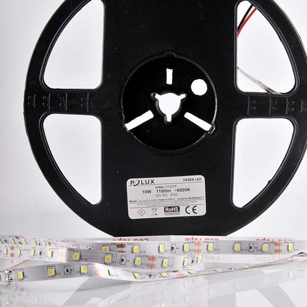 Taśma LED 314376 Polux 10W 6500K biała zimna IP20 biała