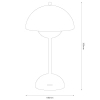 Bezprzewodowa nocna lampka Costa ML2271 LED 3W CCT grzyb czarny