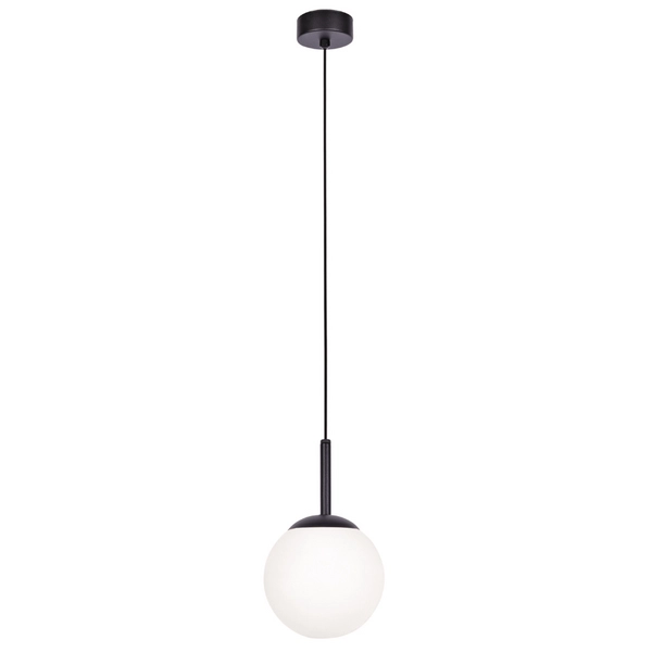 Nowoczesna lampa wisząca Faro K-4886 czarna nad wyspę kula ball