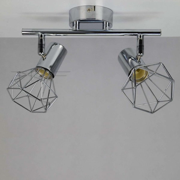 Plafon LAMPA sufitowa XARA 54802-2 Globo druciana OPRAWA ścienna KINKIET regulowany drut chrom