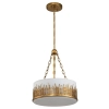 Jadalniana lampa wisząca Sawgrass QN-SAWGRASS-2P-DG-O okrągła biała złota