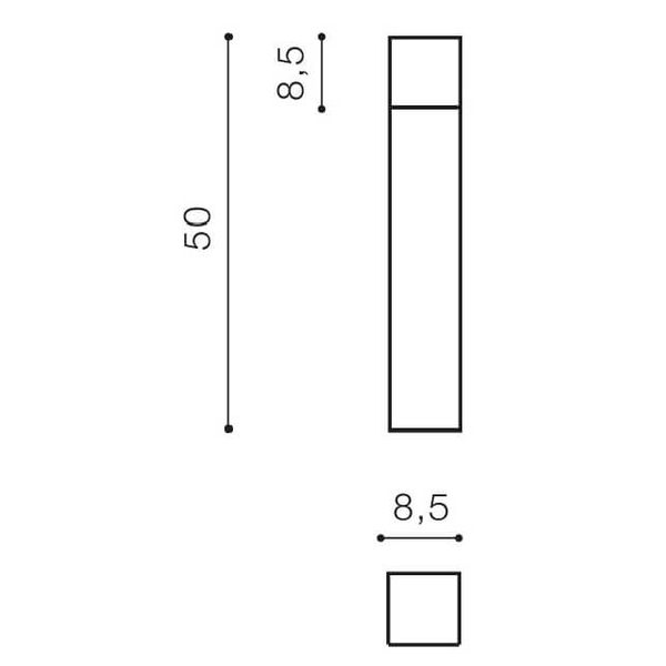 Ogrodowy słupek SORANO AZ4444 Azzardo IP54 prostokąt czarny biały