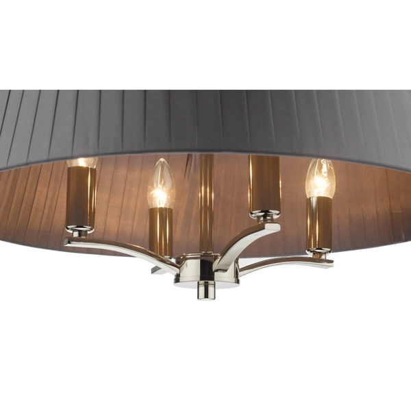 Metalowa lampa wisząca Cristin CRI0439 Dar Lightning nikiel szara