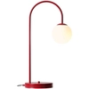 Kulista lampa stołowa Una 1116B15 szklana kula czerwona biała