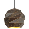 Geometryczna LAMPA wisząca PALERMO PND-2424-1L-GR+GD Italux metalowa OPRAWA zwis mozaika grafitowa