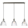 Lampa potrójna wisząca Hadano HAD3661-11 szklana chrom przezroczysty