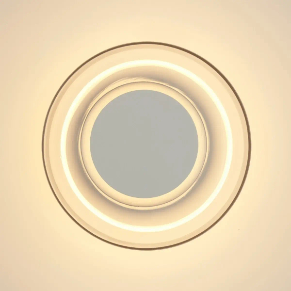 Kinkiet ścienny art deco DONUT ST-5072W biały szklany metalowy LED 6W do sypialni