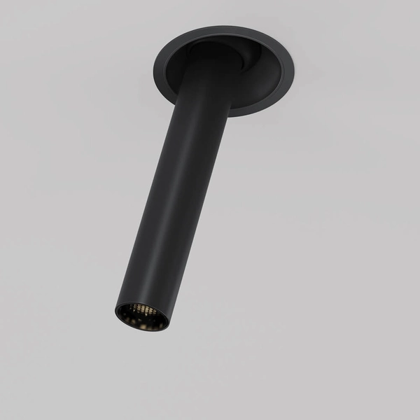 Sufitowa lampa podtynkowa Focus C140RS-L300-7W3K-B LED 7W 3000K tuba czarna