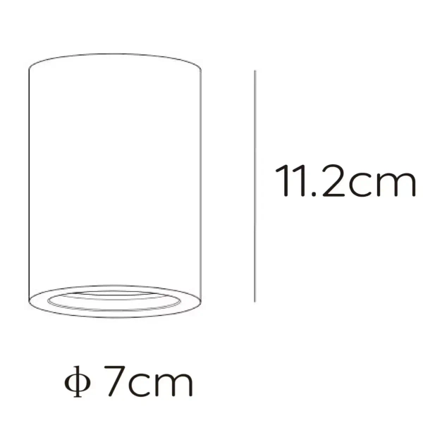 Gipsowa lampa sufitowa Gipsy 35100/11/31 Lucide tubka do jadalni biała