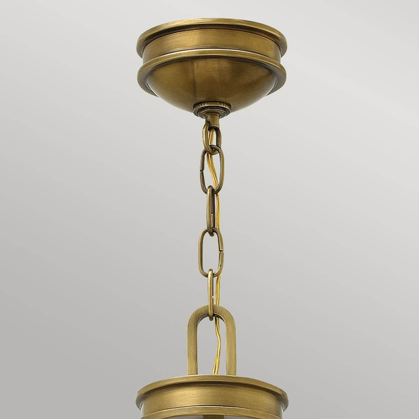 Zwisająca lampa okrąg Collier HK-COLLIER-P Hinkley metalowa szklana mosiądz