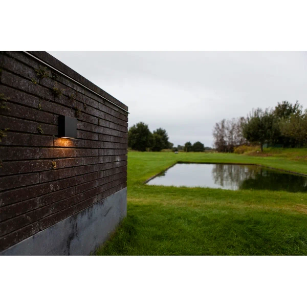 Ścienna LAMPA zewnętrzna GEMINI XF 5104002012 Lutec kinkiet OPRAWA metalowa LED 9W 3000K kwadratowa IP54 czarna