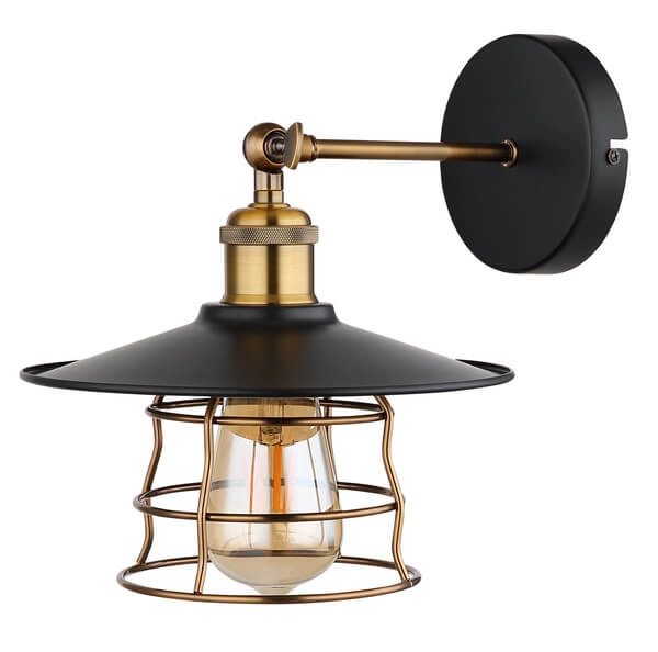 Regulowany kinkiet Viejo 15086BW vintage czarny miedziany