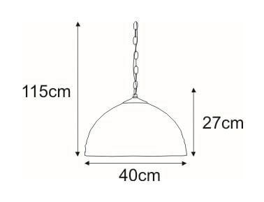 Lampa wisząca K-P162208 pokryta masą perłową multikolor