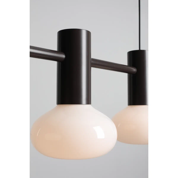 Wisząca lampa potrójna Flo 3 Mokka 7000E28_S szklana brązowa