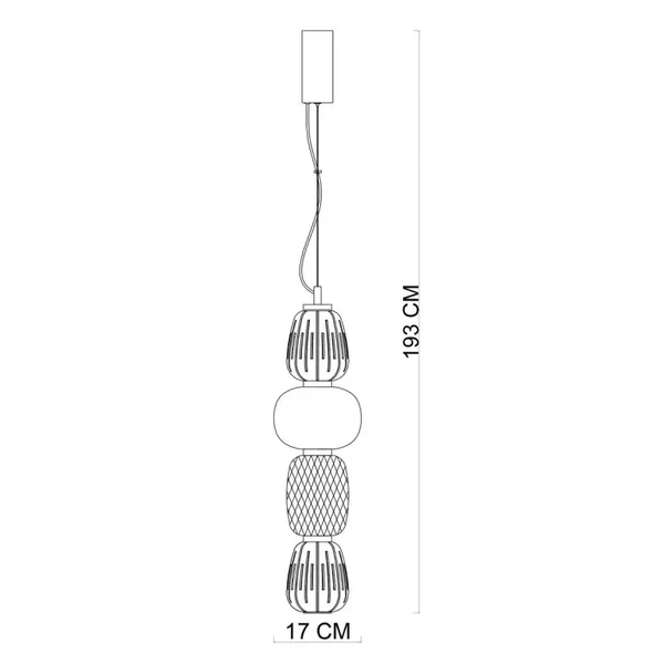 Jadalniana lampa zwis Eris PND-98374-32W-GD Italux LED 32W 3000K złoty biały