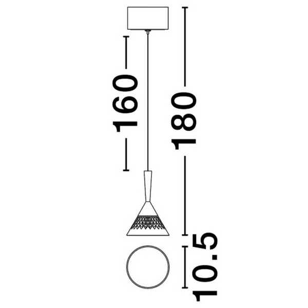 Wisząca lampa do salonu GUAY LE44214 LED 7W 3000K kryształowa czarna złota