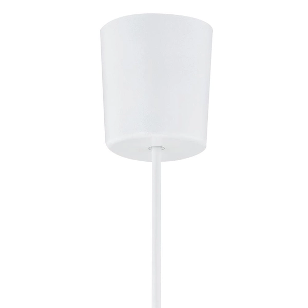 Wisząca lampa do salonu Rondo 3460 TK Lighting okrągła z tkaniny biała