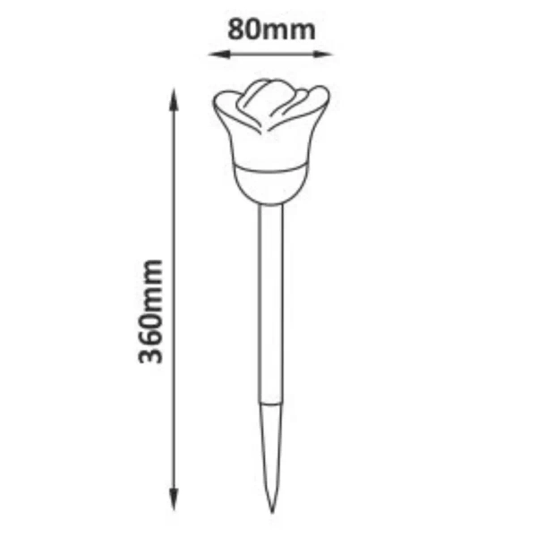 Solarna lampa wtykana ROSE 312198 RGB dekoracyjna srebrna