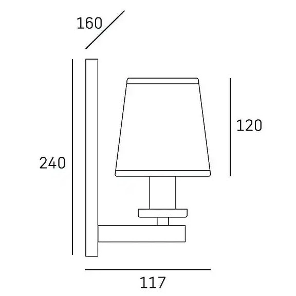 Klasyczna LAMPA ścienna LONDON W01014WH Cosmolight abażurowy kinkiet do sypialni biały
