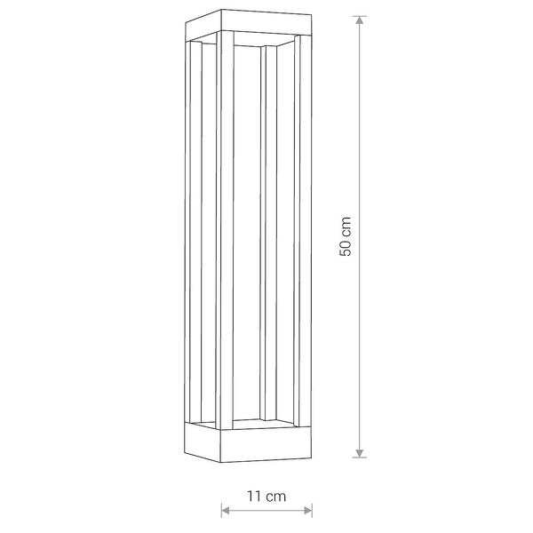 Zewnętrzna LAMPA stojąca STRUCTURE LED 8145 Nowodvorski metalowa OPRAWA ogrodowa LED 13W 3000K outdoor IP54 czarna