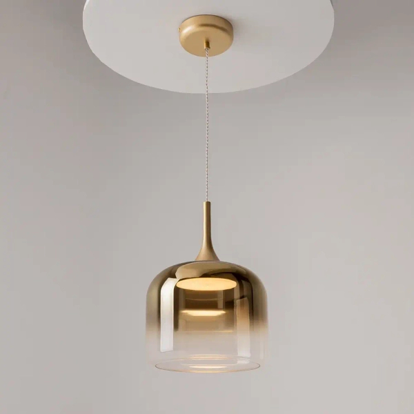 Szklana lampa wisząca Spirito MOD286PL-L18G3K LED 12W 3000K złoty