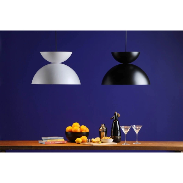 Kopułowa lampa wisząca Riya RIY0122 metalowa nad wyspę czarna