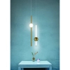 Lampa wisząca art deco O-LINE ST-1689S złoty połysk żelazna LED 5W 3000K sopel do jadalni