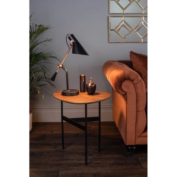Regulowana lampka stolikowa Jack JAC4064 metalowa czarna miedziana