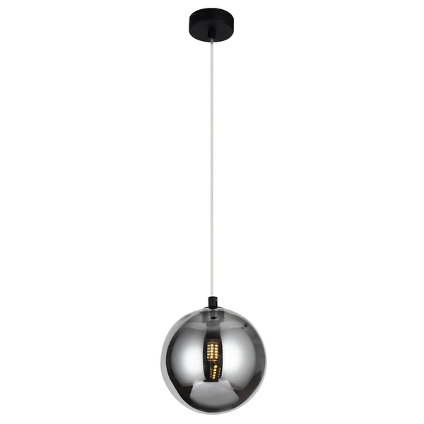 Lampa wisząca kula BUBBLES AZ5918+AZ5885 Azzardo szklana przydymiona czarna