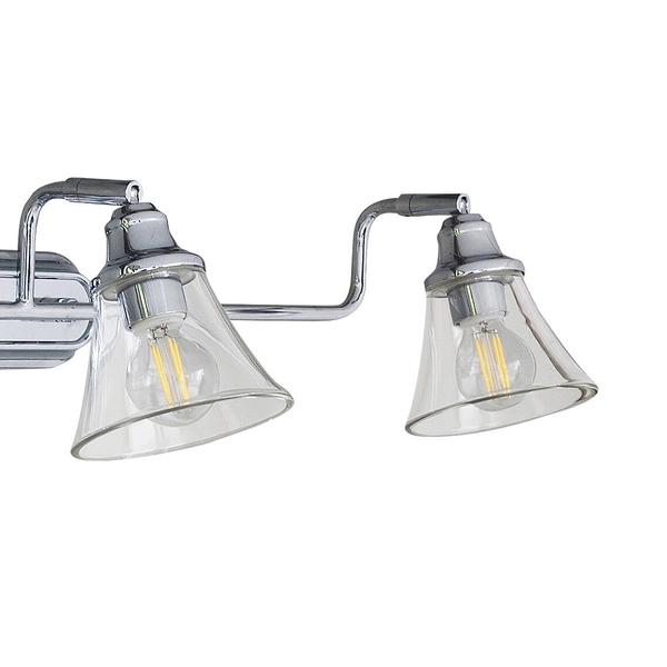 Ruchoma lampa ścienna Antoine industrialna przezroczysta chrom