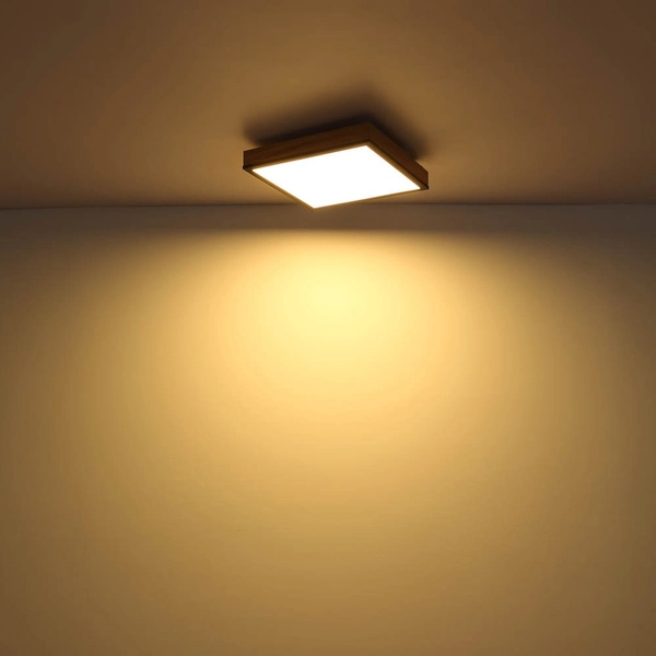 Ekologiczna LAMPA sufitowa DORO 416080WD2 Globo nowoczesna LED 24W 3000K do salonu drewno