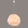 LAMPA wisząca KATUNGA 15057 Globo dekoracyjna OPRAWA zwis kula ball pióra białe