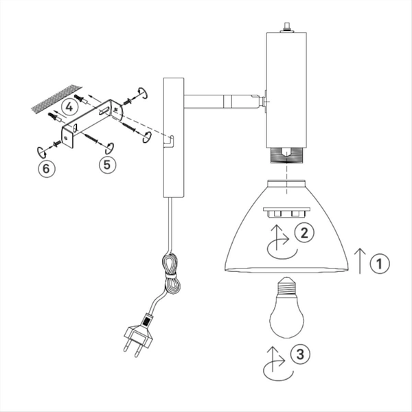 Regulowana lampa ścienna Metro 108689 Markslojd do czytana biały