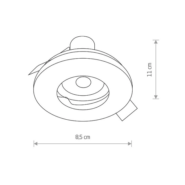 Wpuszczana lampa okrągła Juliet 7664 chromowane oczko do zabudowy