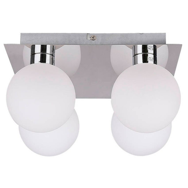 Plafon kwadratowy Oden 98-03256 Candellux balls chrom biały