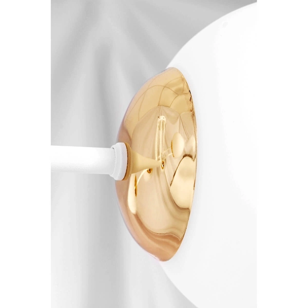 Lampa sufitowa Elmo K-5313 klasyczna do salonu metalowa szklana biała złota