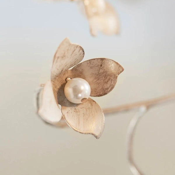 Lampa wisząca na łańcuchu Lullaby LULLABY-5CR złoty kremowy