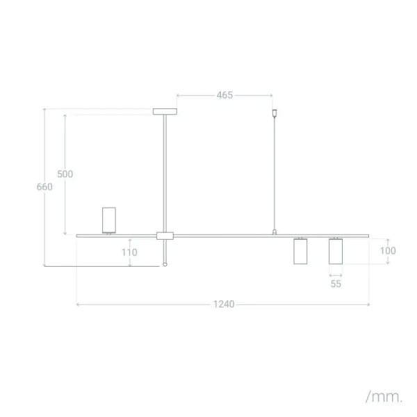 Lampa wisząca metalowa Cazzata ABR-LWL-CAZZ-B nad stół tubki do jadalni czarne
