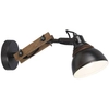 Kinkiet LAMPA ścienna AKSEL 2723 Rabalux regulowana OPRAWA reflektorek na wysięgniku vintage drewno grafitowy