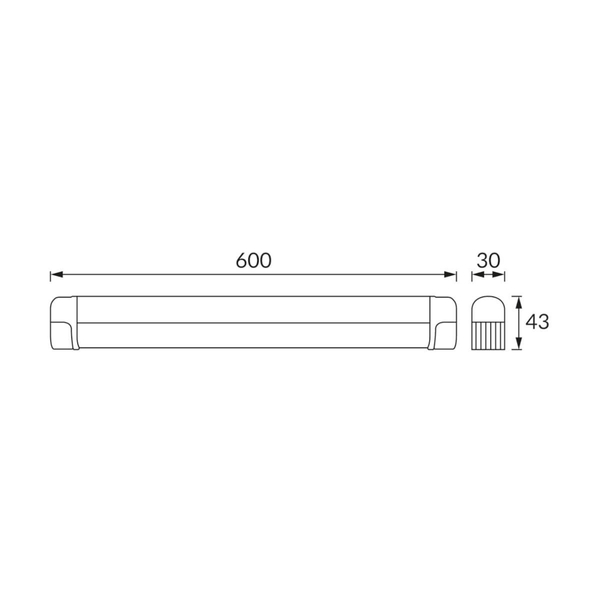 Lampa podszafkowa belka Pluso 00007 Ideus LED 18W 4100K srebrna
