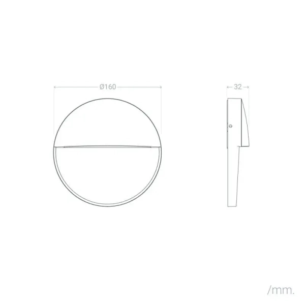 Elewacyjna lampa okrągła Lunaria ABR-LZKO-B LED 6W 2200-4000K IP54 biała