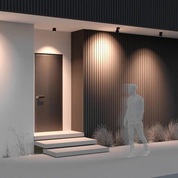 Nasufitowa lampa Spin O310CL-L12GF3K LED 12W 3000K IP54 krążek grafitowa