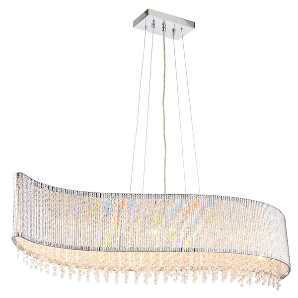 Kryształowa lampa wisząca Galina 81979 glamour chrom przezroczysty