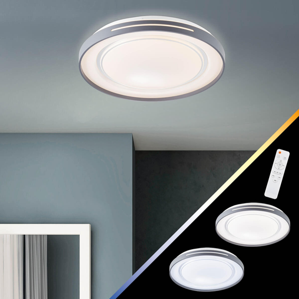 Plafon Barty G97158/72 LED 30W 3000-6500K okrągły biały szary